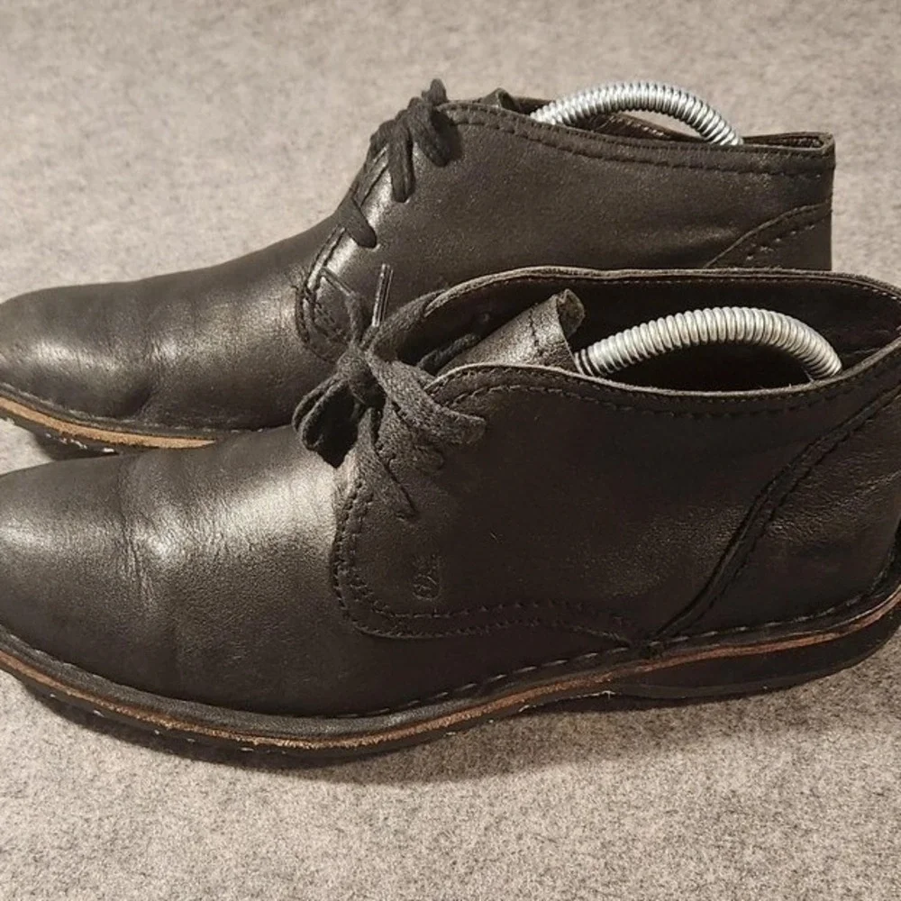 John Varvatos Chukka Boots Mens Size 10 Black‎ Leather Lace Up Ankle Dress